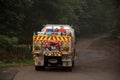 Rural Fire Service firetruck on the road near Mt. Tomah, Blue Mountains