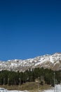 Blue mountains silhouette fading in distance perspective Royalty Free Stock Photo