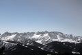 Blue mountains silhouette fading in distance perspective Royalty Free Stock Photo