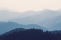 Blue mountains silhouettes