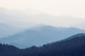 Blue mountains silhouettes