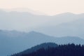 Blue mountains silhouettes