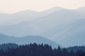 Blue mountains silhouettes