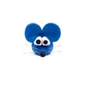 Blue mouse, clay modeling Royalty Free Stock Photo