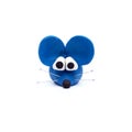 Blue mouse, clay modeling