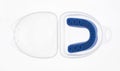 blue mouthguard isolated on white Royalty Free Stock Photo