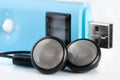 Blue MP3 player Royalty Free Stock Photo