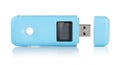 Blue MP3 player isolated Royalty Free Stock Photo