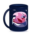 Mug with an abstract swan Royalty Free Stock Photo