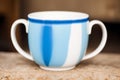 A blue mug. Tranquil Serenity. A Captivating Blue Mug. Generative AI