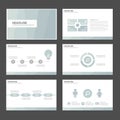 6 blue Multipurpose Infographic elements and icon presentation template flat design set for advertising marketing brochure flyer