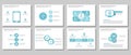 Blue multipurpose presentation template flat design