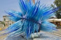 Blue murano glass sculpture