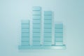 Blue Music equalizer icon isolated on blue background. Sound wave. Audio digital equalizer technology, console panel Royalty Free Stock Photo