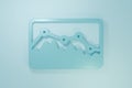 Blue Music wave equalizer icon isolated on blue background. Sound wave. Audio digital equalizer technology, console Royalty Free Stock Photo