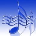 Blue musical notes Royalty Free Stock Photo