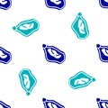 Blue Mussel icon isolated seamless pattern on white background. Fresh delicious seafood. Vector