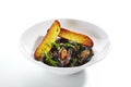 Blue Mussels in Cream Sauce with Spicy French Baguette