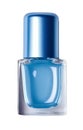 blue nail polish bottle isolated Royalty Free Stock Photo