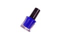 Blue nail polish isolated on a white background Royalty Free Stock Photo