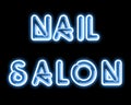 Blue NAIL SALON neon sign