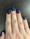 Blue Nails Royalty Free Stock Photo