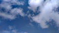 Blue natural sky with clouds competing during sunset