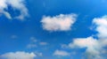 Blue natural sky with clouds competing during sunset