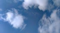 Blue natural sky with clouds competing during sunset