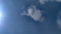 Blue natural sky with clouds competing during sunset