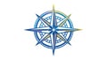 Blue Nautical Compass Direction Icon vector design Generative AI Royalty Free Stock Photo