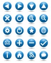 Blue Navigation Web Icons