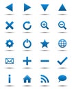 Blue Navigation Web Icons