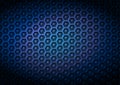 Blue navy geometrical industriral corporate vector pattern background made of embossed hexagon and ball elements in 3D effect with Royalty Free Stock Photo