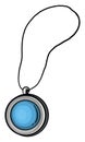 Blue necklace, illustration, vector