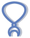 Blue necklace, icon