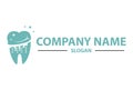 Blue Negative Space Night Scene Tooth Dental Clinic Logo Design Concept