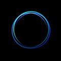 Blue neon circle background