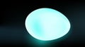 Blue Neon Egg. LED lamp, Easter button for presentation design on black background. Modern fluorescent object. Dark vector Royalty Free Stock Photo