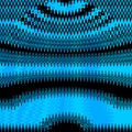 Blue neon glowing pattern on black background