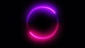 Blue neon light circle Royalty Free Stock Photo