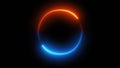 Blue neon light circle Royalty Free Stock Photo