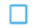 Blue neon square frame Royalty Free Stock Photo