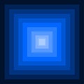 Blue nested regular squares.