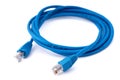 Blue network cable Royalty Free Stock Photo