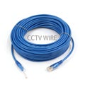 Blue Network Cable CCTV Wire Royalty Free Stock Photo