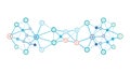 Blue Network Connection Dots and Lines Vector, vector design Generative AI Royalty Free Stock Photo