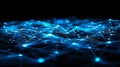 Blue Network Connection Plexus Structure, Data Transmission Background Royalty Free Stock Photo