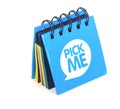 Blue notebook white Royalty Free Stock Photo