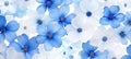 Blue nova floral delight photorealistic serene background pattern with flowers and petals